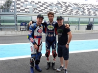 Magny Cours with Lowes' brother: Sam (dx Moto 2) and Alex (sx SBK)